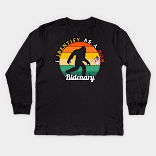 NON BIDENARY BIGFOOT Kids Long Sleeve T-Shirt